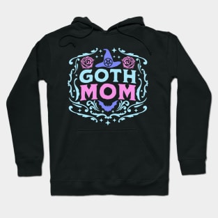 Goth Mom Halloween Mothers Day Pastel Goth Retro Vintage Hoodie